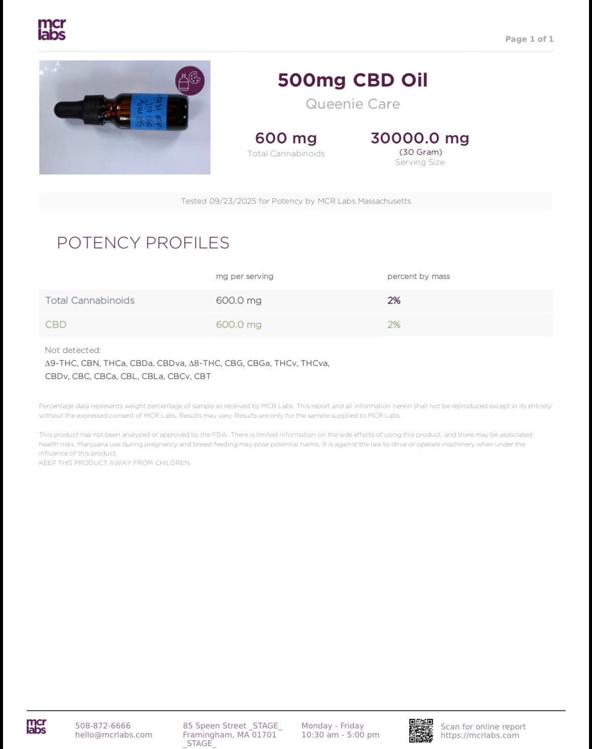 500 MG CBD Oil