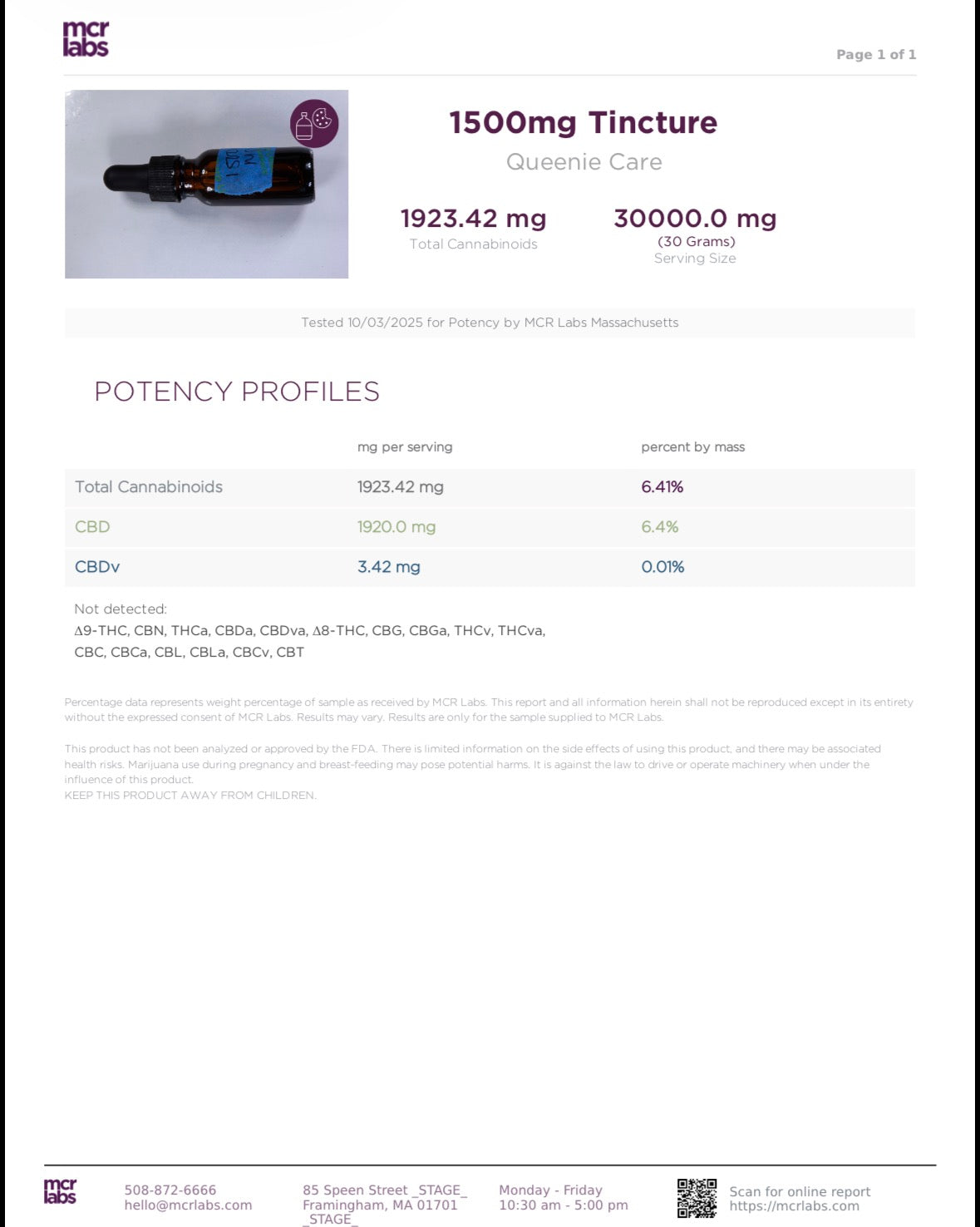1500 MG CBD Oil